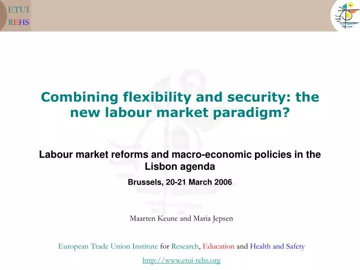 combining flexibility and security the new labour market paradigm