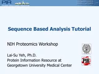 Sequence Based Analysis Tutorial