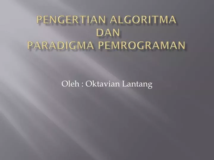 pengertian algoritma dan paradigma pemrograman