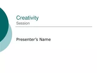 creativity session