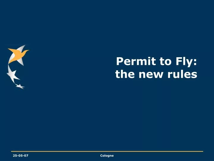 permit to fly the new rules