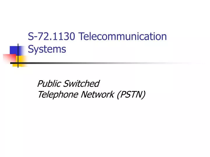 s 72 1130 telecommunication systems