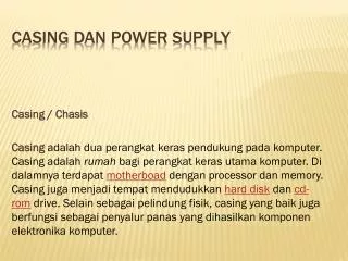 casing dan power supply