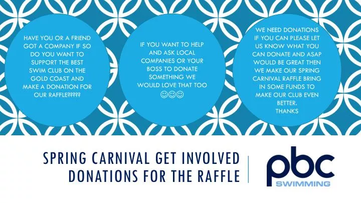 spring carnival get involved donations for the raffle