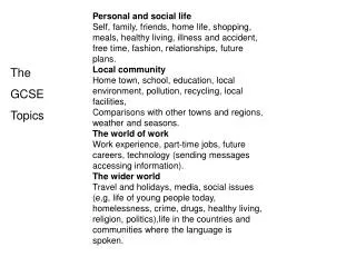 Personal and social life