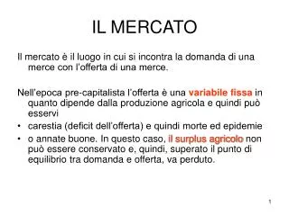 il mercato
