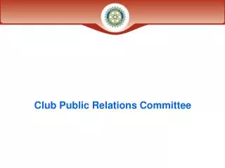 Club Public Relations Committee