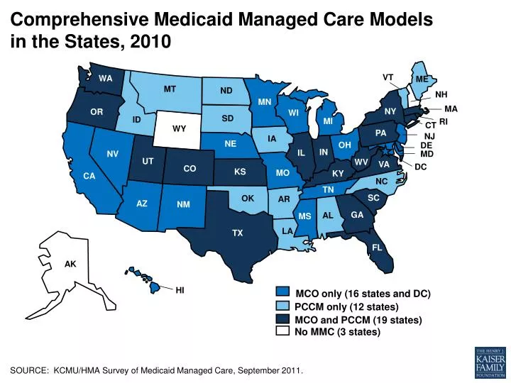 comprehensive medicaid managed care models in the states 2010