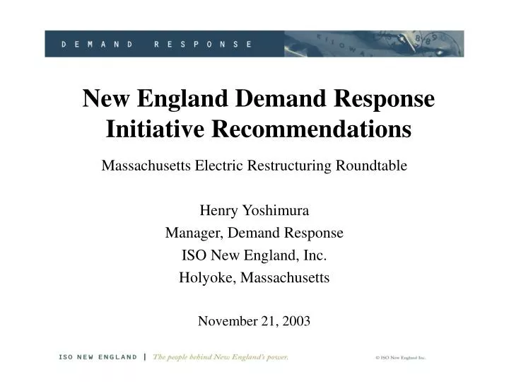 new england demand response initiative recommendations