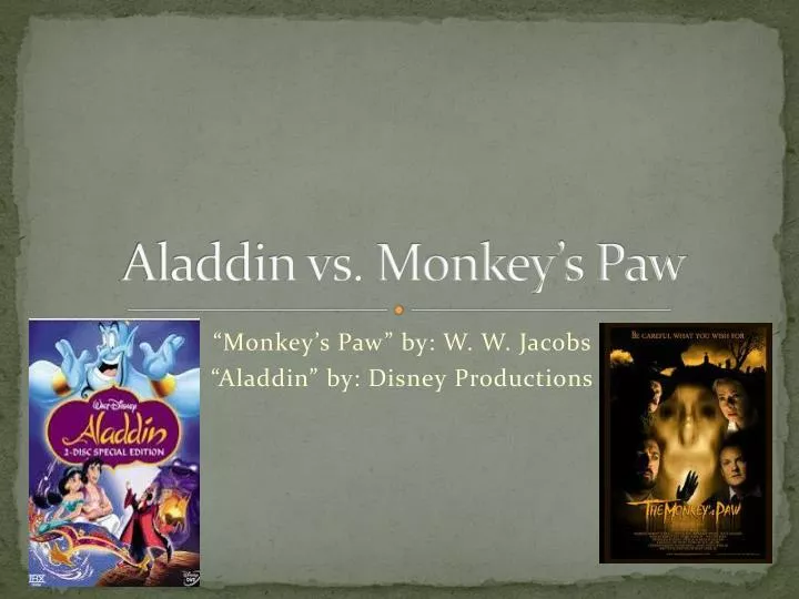 aladdin vs monkey s paw