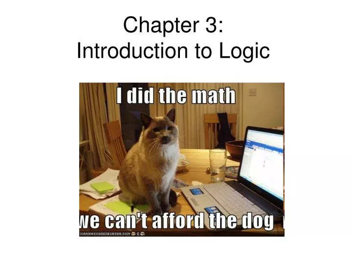 chapter 3 introduction to logic