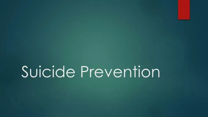 suicide prevention