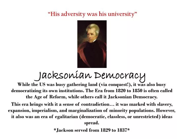 jacksonian democracy