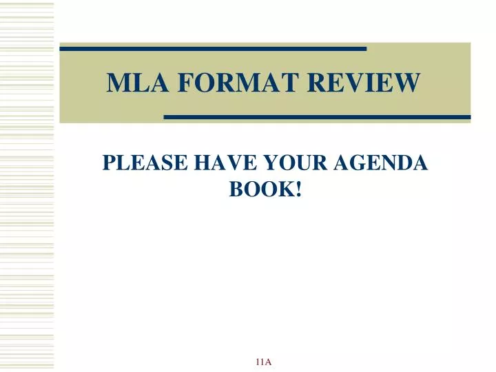 mla format review