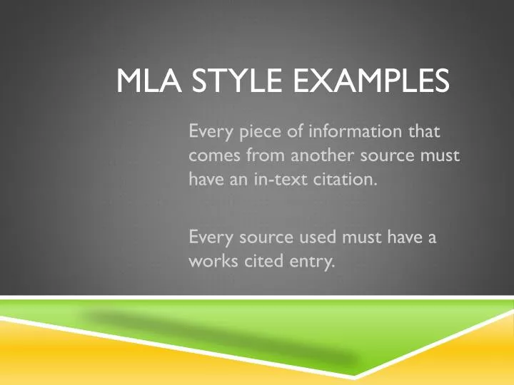 mla style examples
