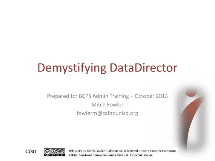 demystifying datadirector
