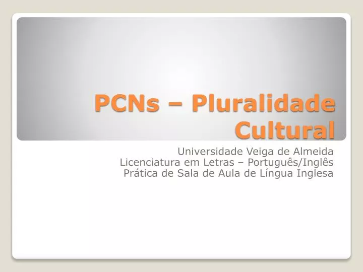 pcns pluralidade cultural