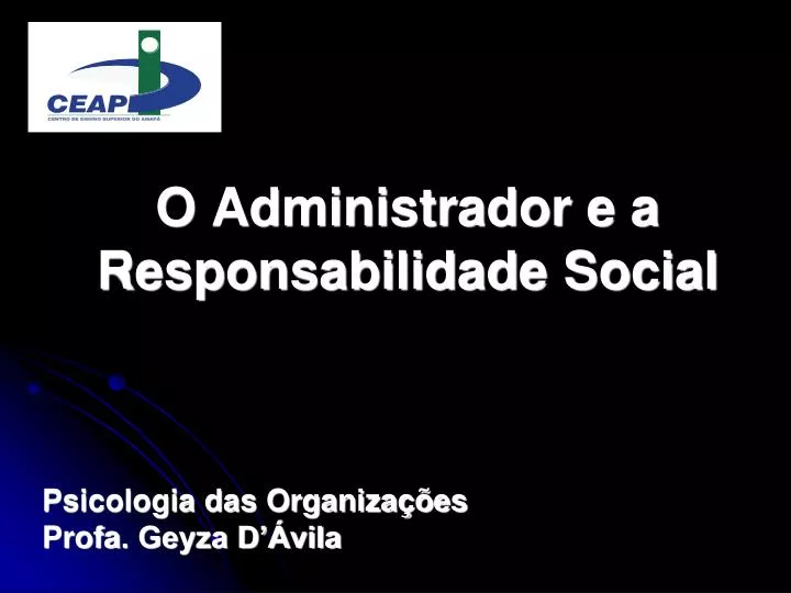 o administrador e a responsabilidade social