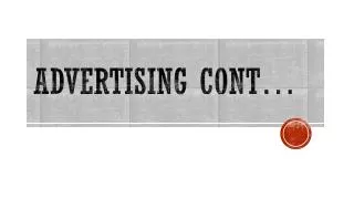 advertising cont