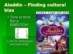 Aladdin – Finding cultural bias - slide 1