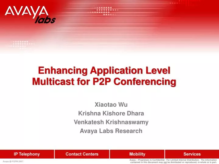 enhancing application level multicast for p2p conferencing