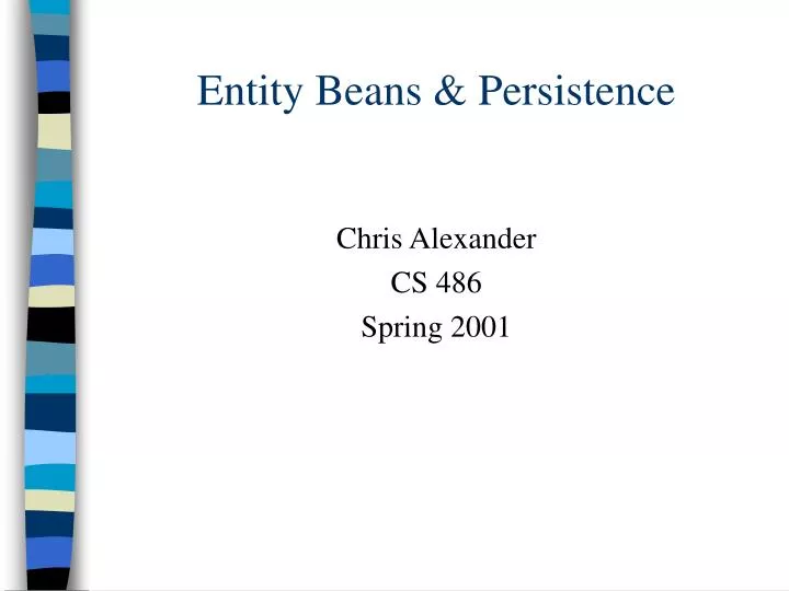 entity beans persistence