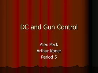 DC and Gun Control