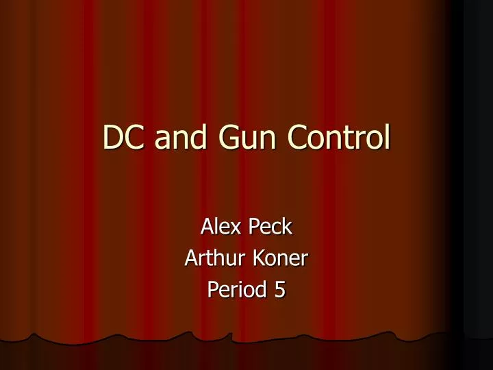 dc and gun control