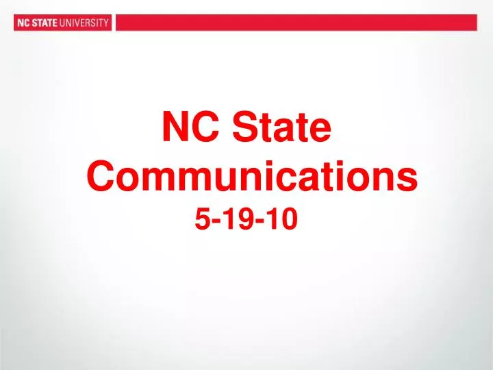 nc state communications 5 19 10