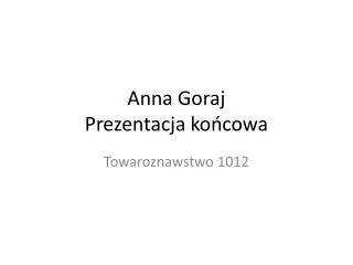 anna goraj prezentacja ko cowa