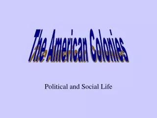 Political and Social Life