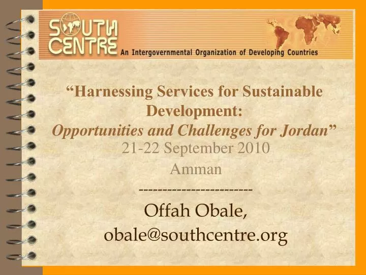 harnessing services for sustainable development opportunities and challenges for jordan