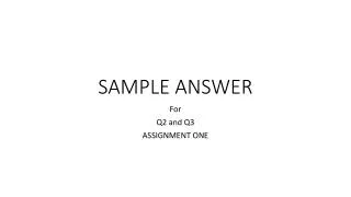 SAMPLE ANSWER