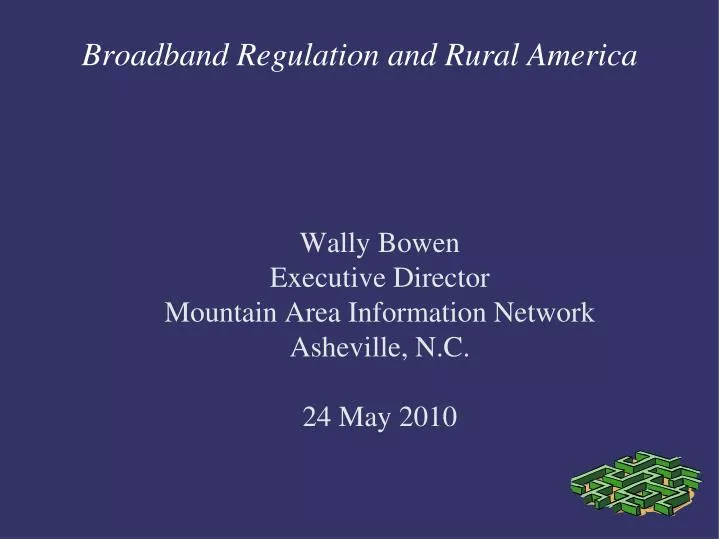 broadband regulation and rural america