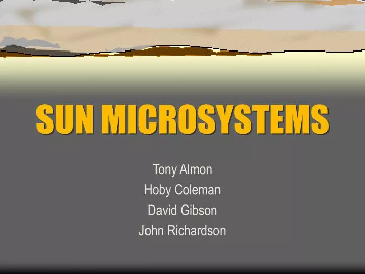 sun microsystems