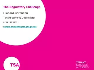 The Regulatory Challenge