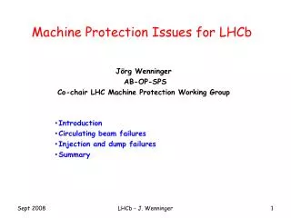 Machine Protection Issues for LHCb