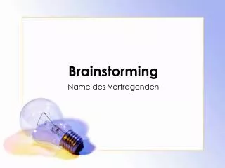 brainstorming