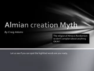 Almian creation Myth