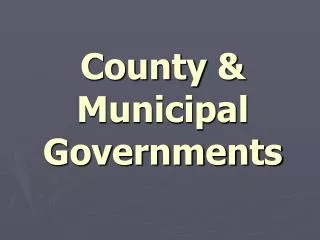 county municipal governments