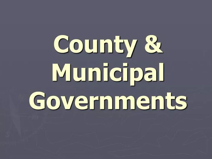 county municipal governments