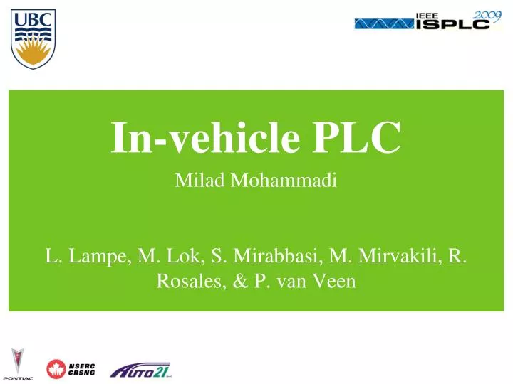 in vehicle plc