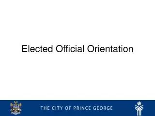 Elected Official Orientation