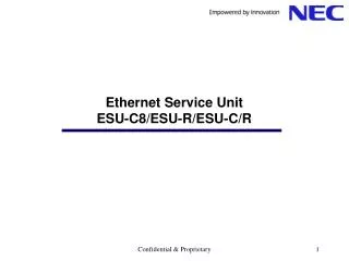 Ethernet Service Unit ESU-C8/ESU-R/ESU-C/R