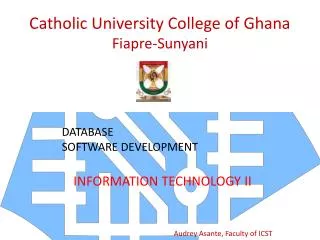 Catholic University College of Ghana Fiapre-Sunyani