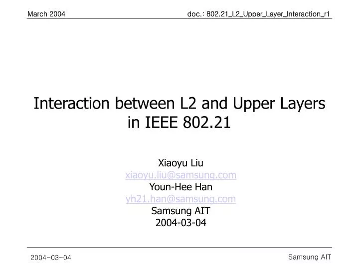 interaction between l2 and upper layers in ieee 802 21