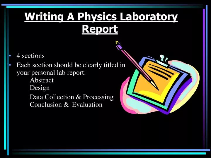 writing a physics laboratory report