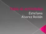 Tabla de actividades - slide 1