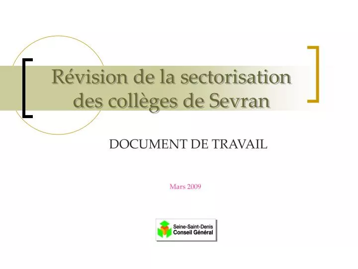 r vision de la sectorisation des coll ges de sevran