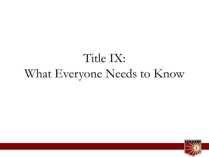 title ix what everyone needs to know